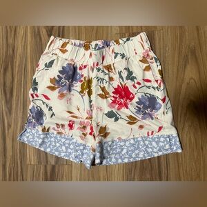 Sold- Pact Floral Women's Shorts with Blue Trim